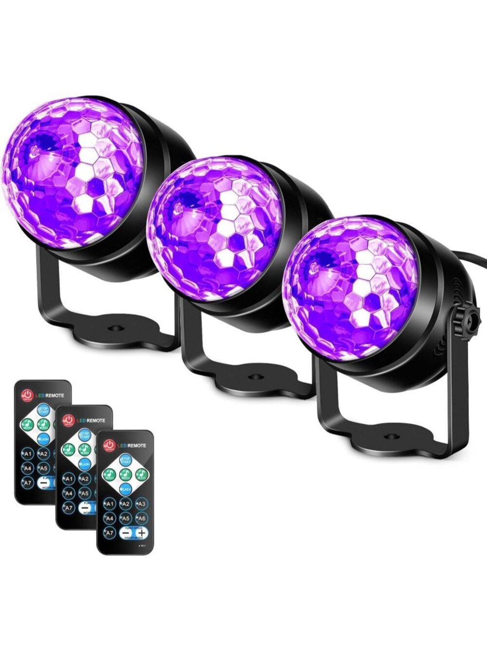 New UV Black Light for Glow Party, Sound Activated Party Light